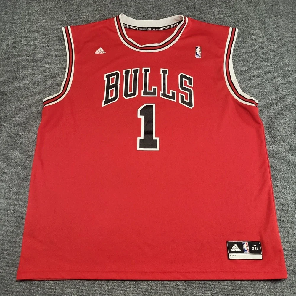 Chicago Bulls Adidas Derrick Rose #1 NBA Red Swingman Jersey Size XX-Large (2XL)